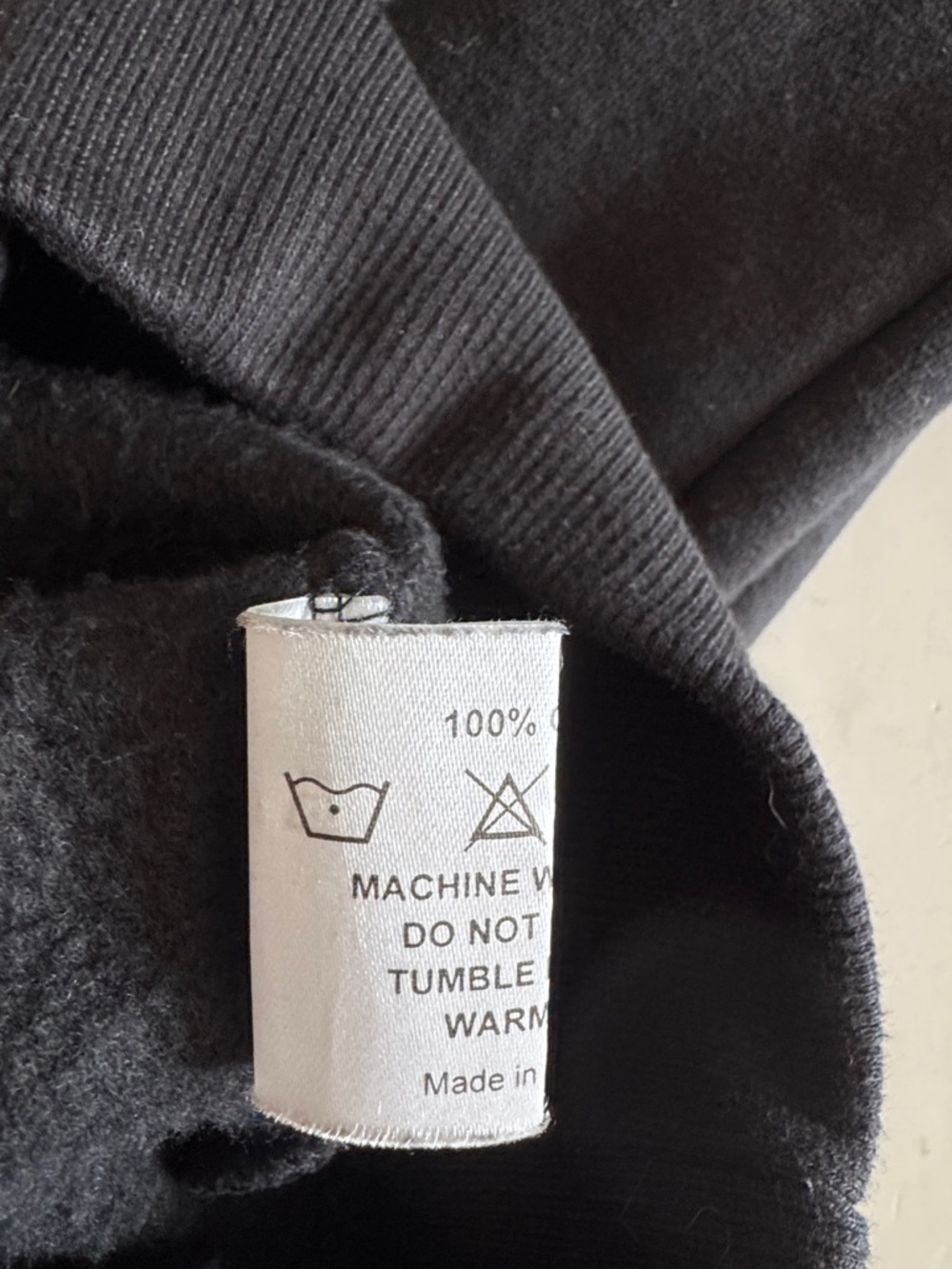 Steady Hands Black Playful Gray Cloud Patch Applique Oversized Sweatshirt size M - Picture 5 of 9